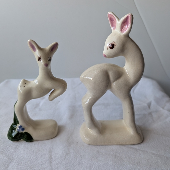 Vintage Rio Hondo California Pottery Ceramic Mother Deer and Baby Doe Figurines - Picture 1 of 14